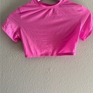 SKIMS Pink Crop Top